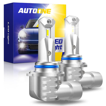 Autoone Headlight Bulb 9006 HB4 LED Headlight Bulbs 12000LM 6500K White 2 PCS
